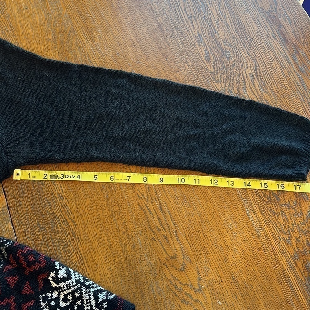 One World open cardigan long black with designed sections long sleeves size 2X - Picture 10 of 14
